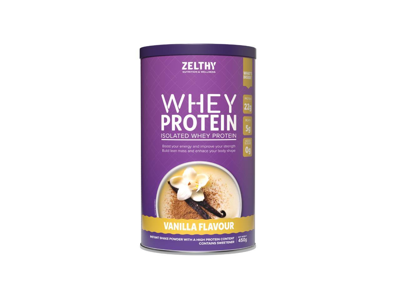 PROTEINA WHEY ISOLADA ZELTHY BAUNILHA 450G