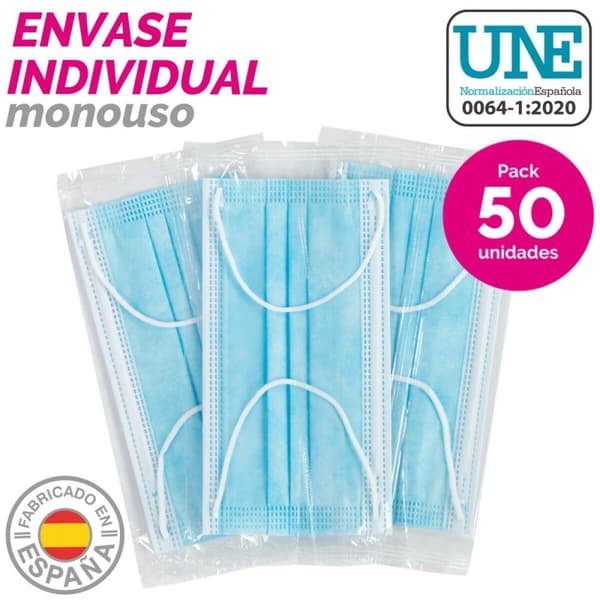 Box of hygienic masks SensiKare 50 Deler (12 enheter)