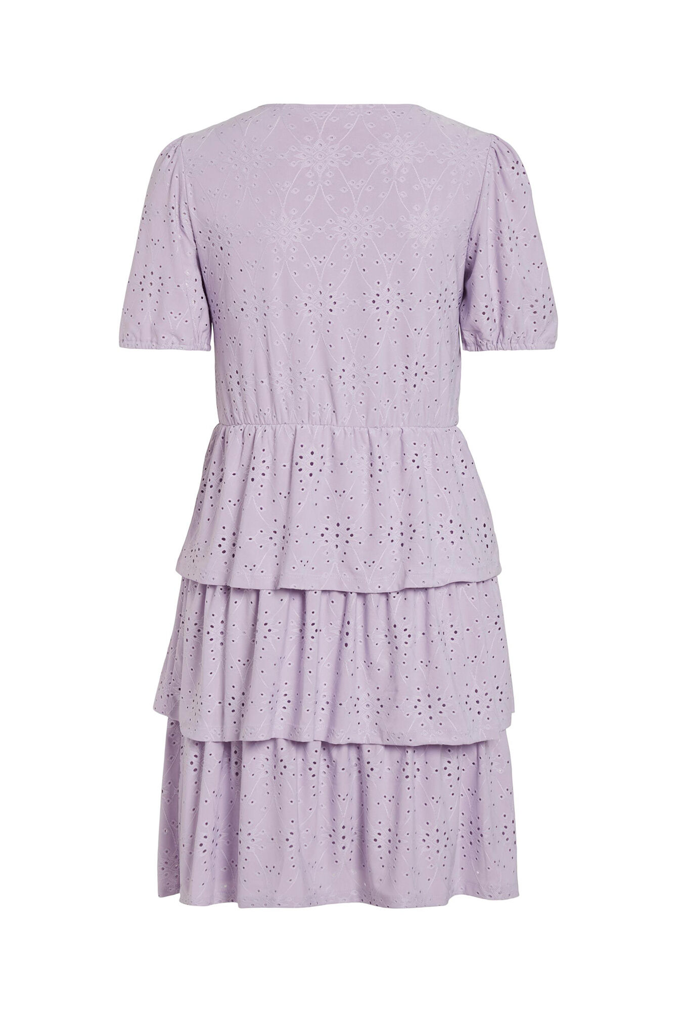 Vestido curto com detalhes vazados - Roxo
