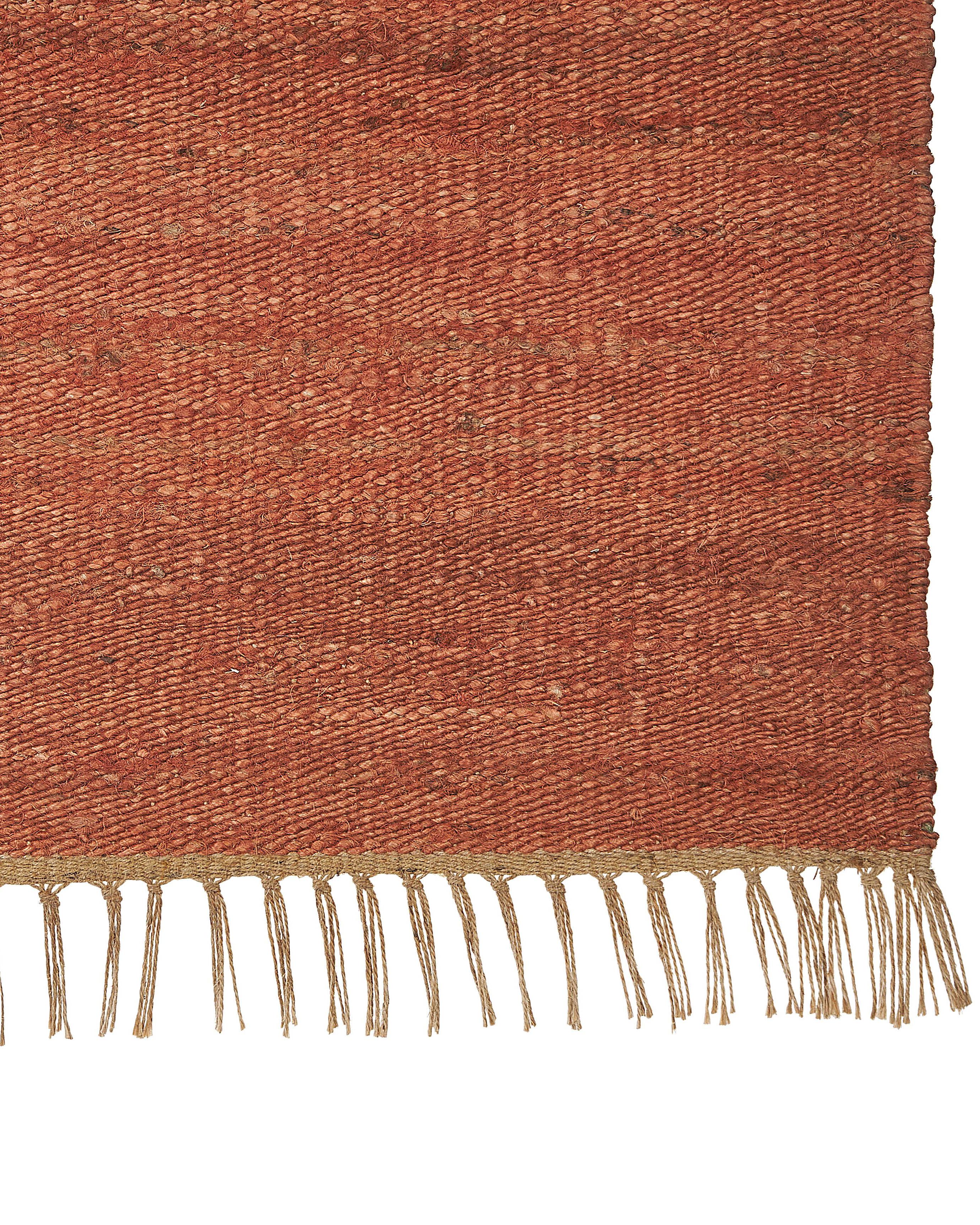 Vloerkleed LUNIA Lichtrood 80 x 150 cm Jute