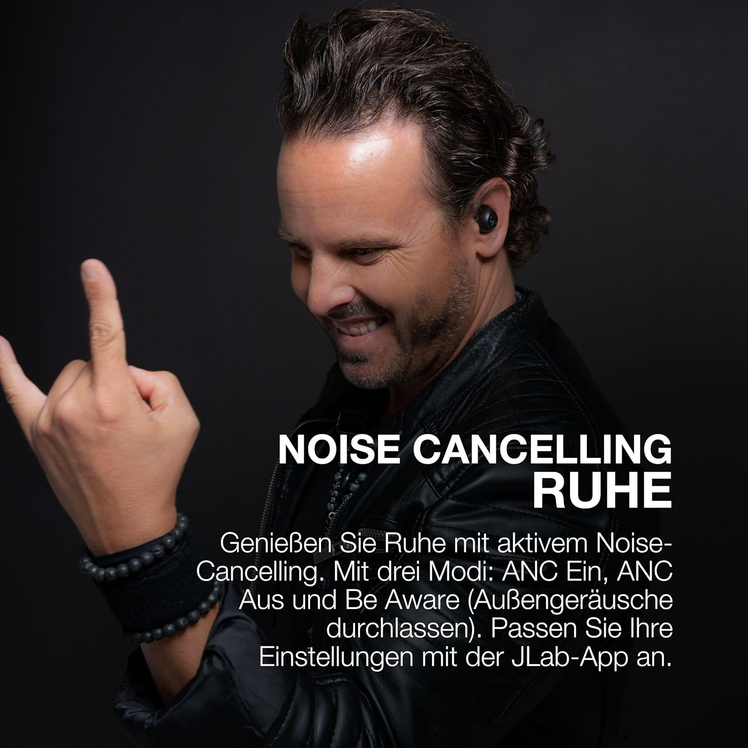 GO POP ANC Bluetooth 5.3 In-Ear Kopfhörer Headset IP55   Ladecase (IEUEBGOANCRBLK124) - Schwarz