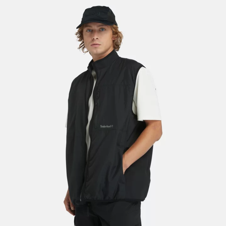 Gilet repliable Polartec ultra-léger pour homme en noir