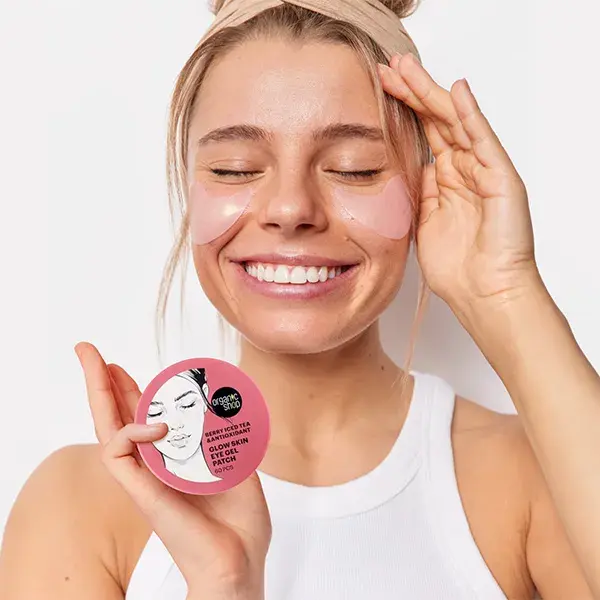 Organic Shop Patchs hydrogel yeux éclat au thé glacé framboise et antioxydants 60 patchs