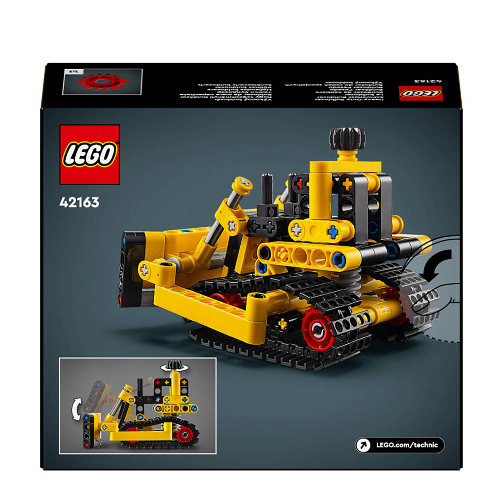 Lego buldozerZware bulldozer Speelgoed Voertuig Rollenspellen Set 42163