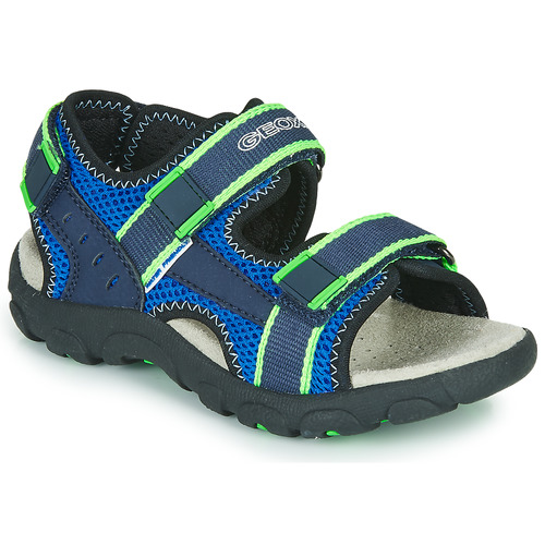 Geox - JR SANDAL STRADA - Bleu / Vert