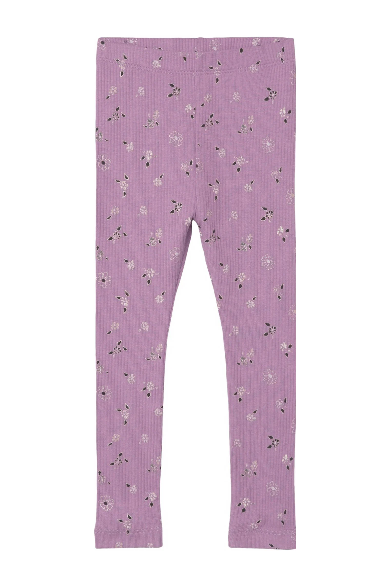 NAME IT gebloemde legging NMFPOSANA paars