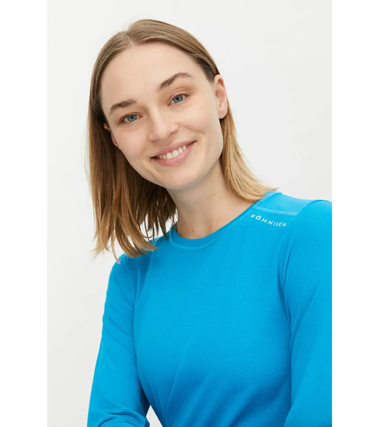 Röhnisch Jacquard Hardloopshirt Lange Mouwen Blauw Dames