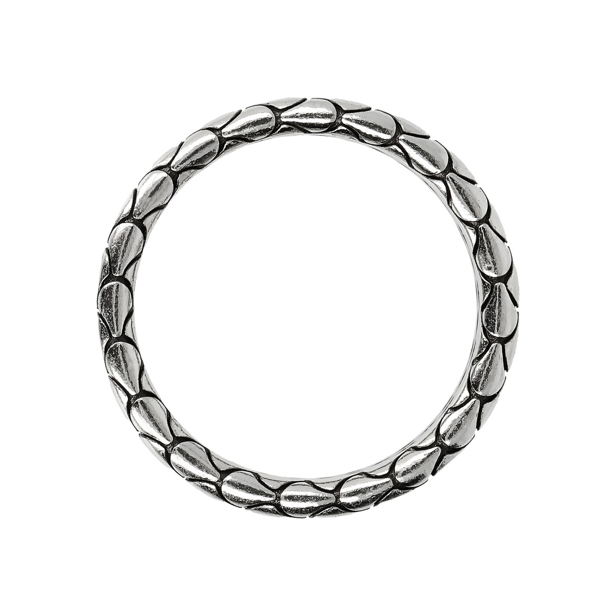 Bague argent 925 écailles perlée