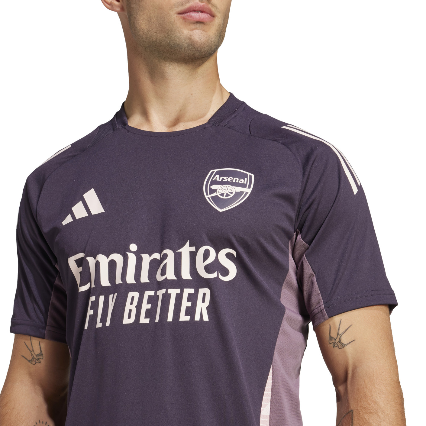 Adidas Arsenal Trainingsshirt 2024-2025 Donkerpaars Beige Paars