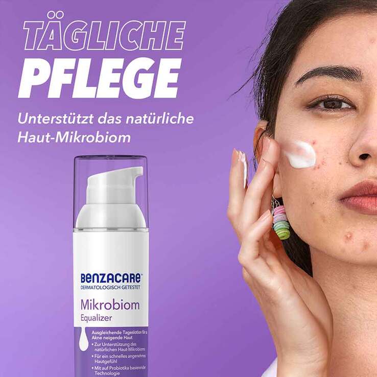 Benzacare Mikrobiom Equalizer Lotion für zu Akne neigende Haut, 50 ml