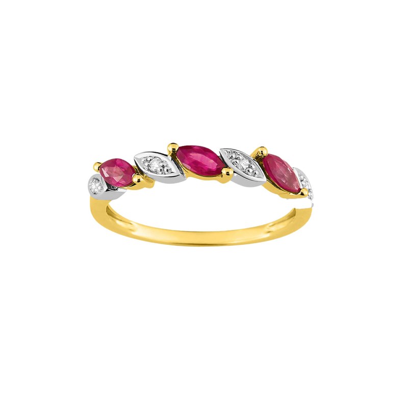 Bague femme - Rubis - Or 18 Carats
