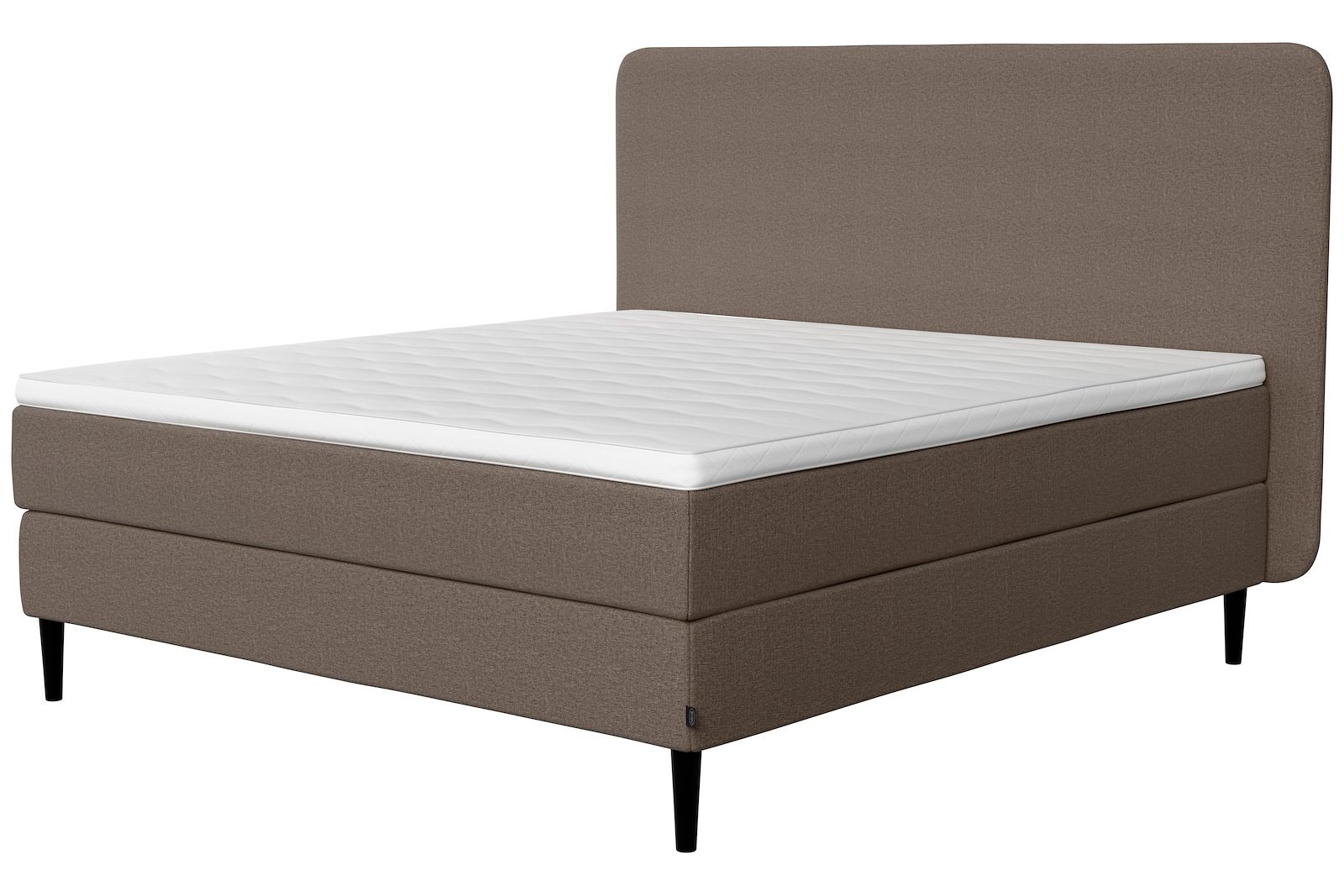 Onyx kontinentalseng Tekstil 272 Muldvarp, fast/ekstra fast, seamless, Sleep I overmadrass og Conic 18 cm sorte ben + støtteben