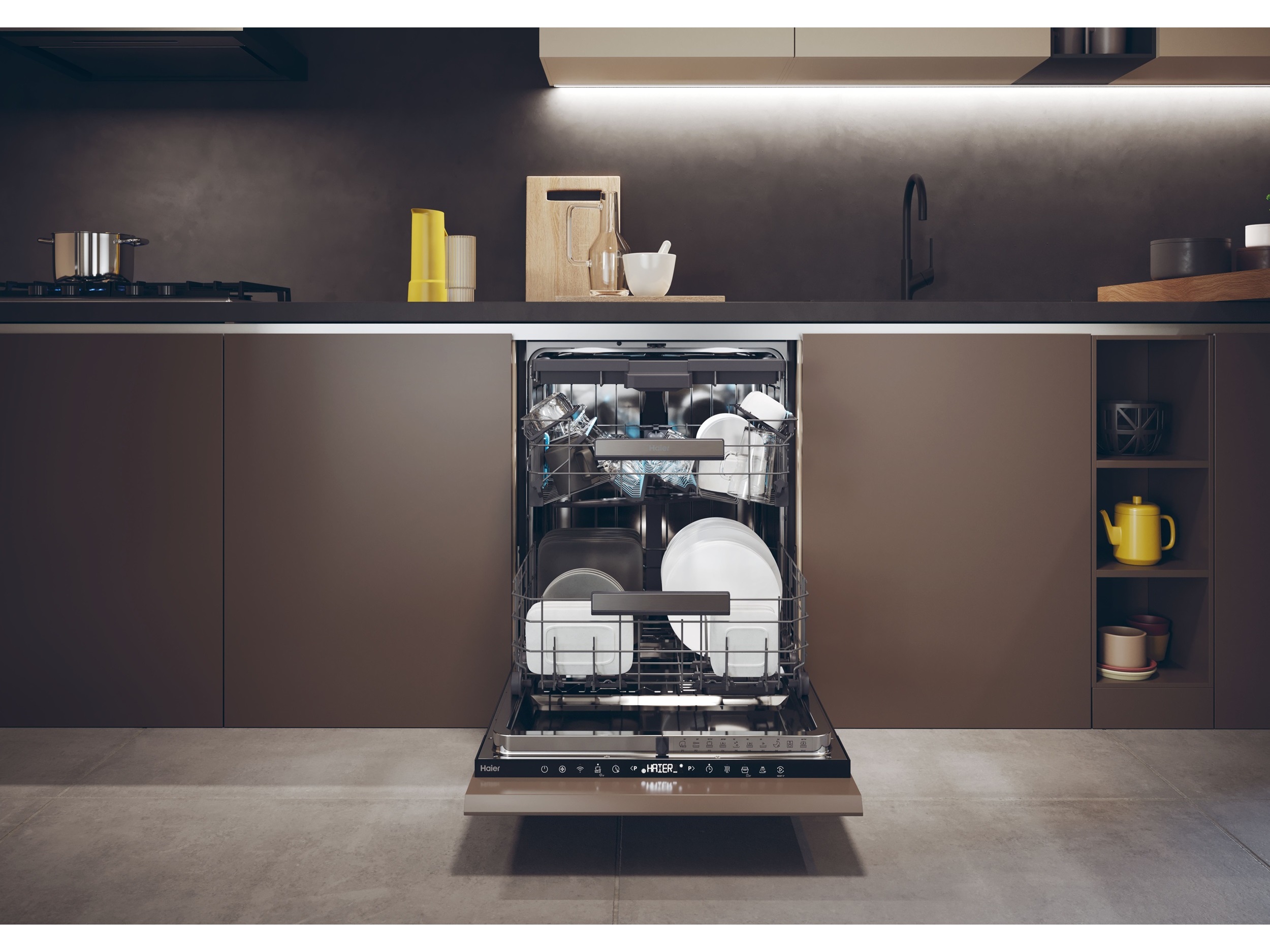 MÁQUINA DE LAVAR LOIÇA ENCASTRE HAIER XS 6B0S3FSB B 16 CONJUNTOS
