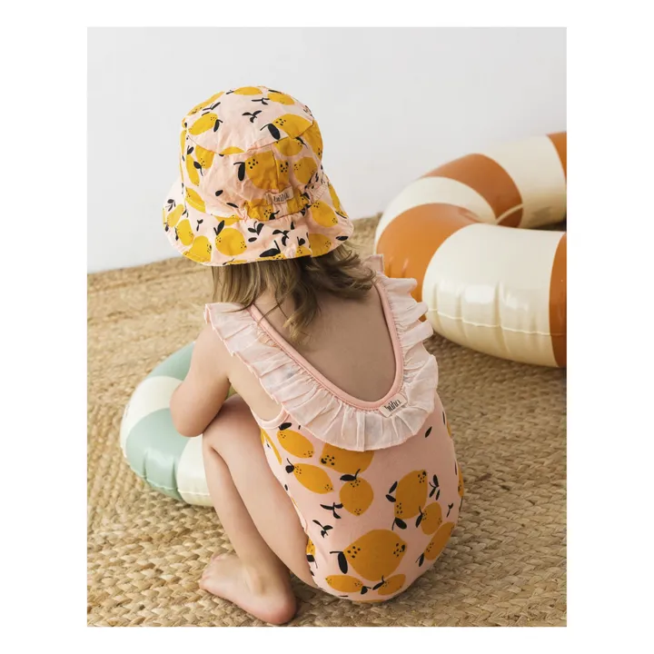 Búho Maillot de Bain 1 Pièce Coton Bio Citrons Bébé | Corail