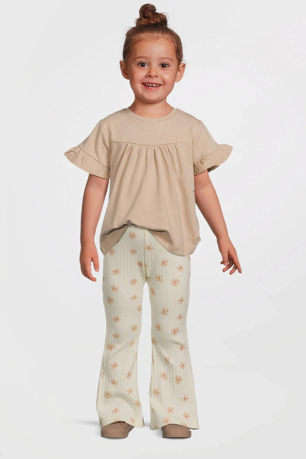 Dirkje flared broek ecru