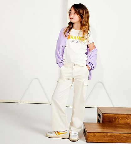 Name It Hosen - NkfRose Wide Twill - Turteltaube