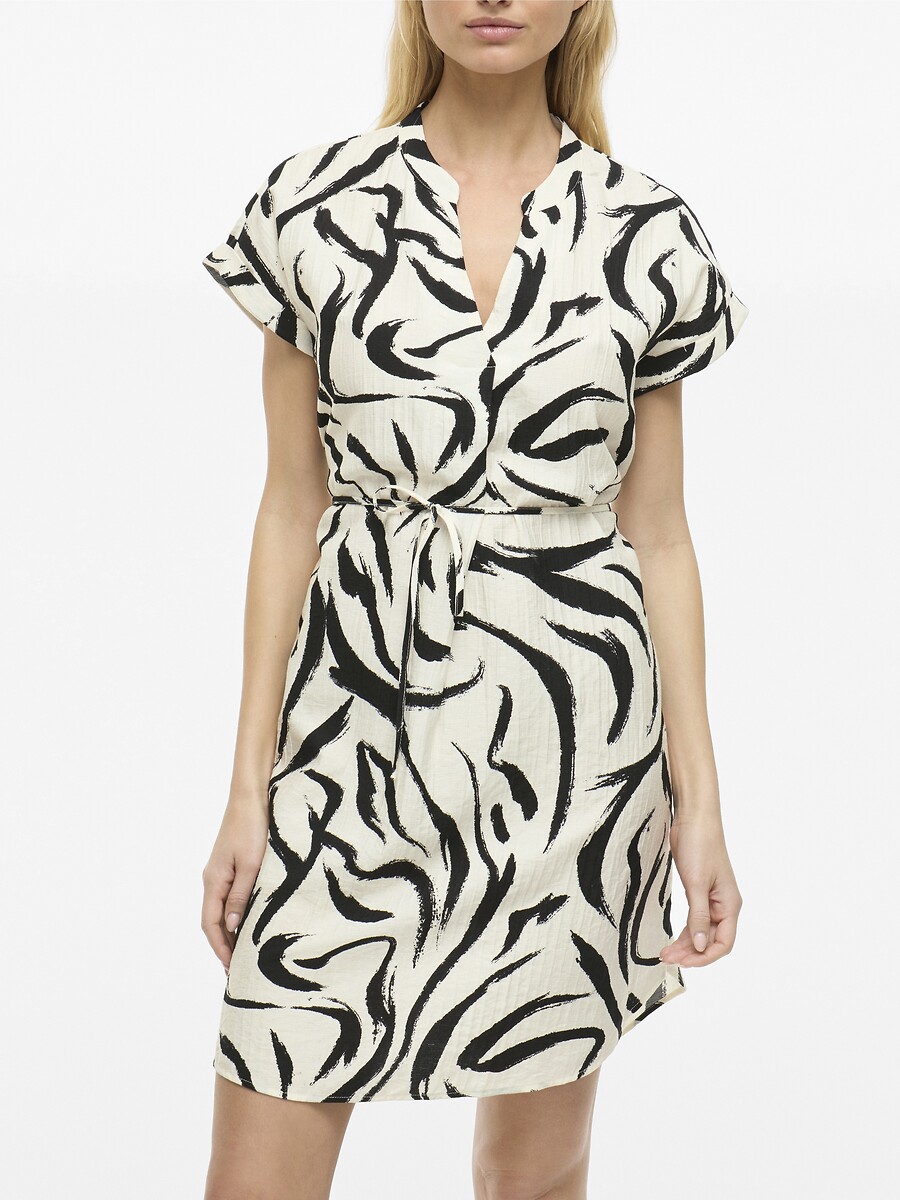 VILA<br>Vestido curto estampado