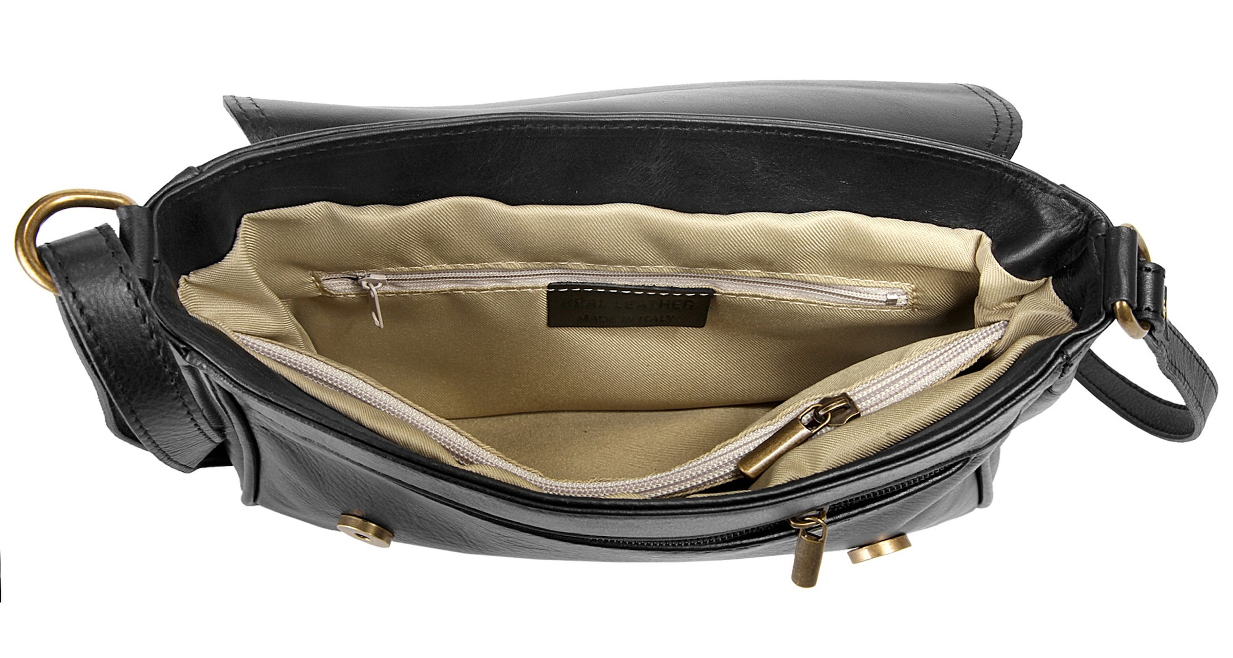 Cluty Umhängetasche echt Leder, Made in Italy