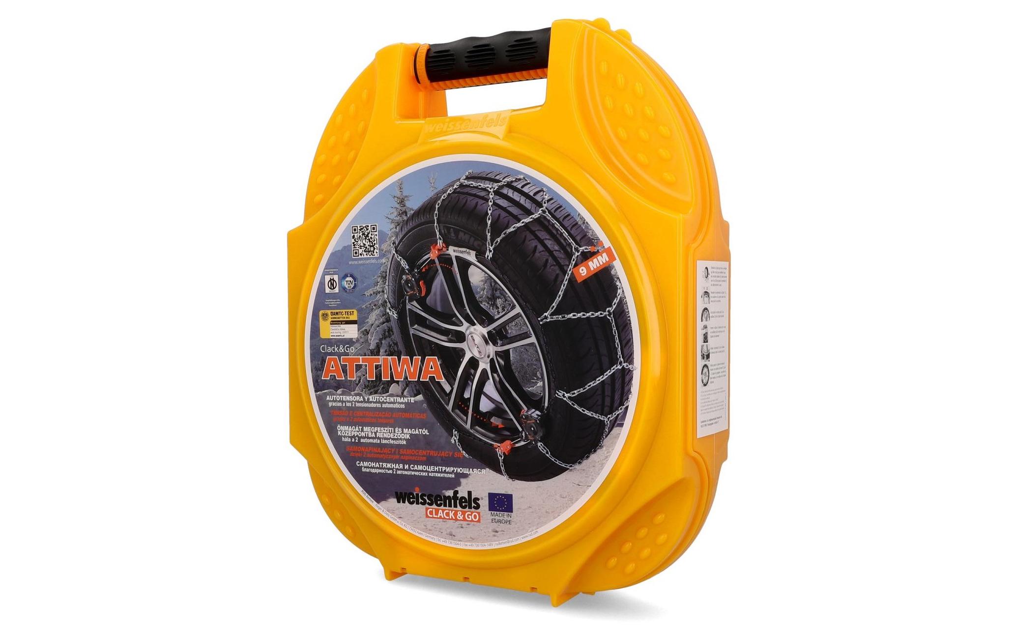Stahlschneekette Attiwa Clack & Go 14<br>Schneekette mit zwei automatischen Spannungsvorrichtungen
