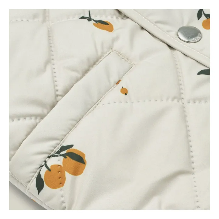 Liewood Veste + Jogger Matières Recyclées Matelassé Pêches Anniston | Ecru