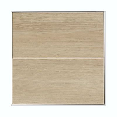 Bloc porte chêne 2 tiroirs Mixxit 33 x 33 cm