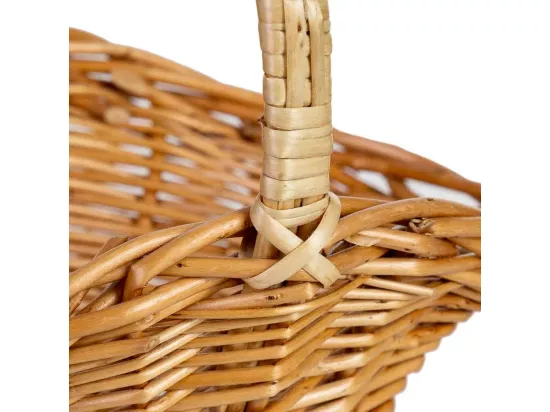 Panier en osier marron 24x18x8/11/22h cm