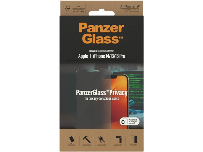 Panzerglass Displayschutz Classic Fit Privacy iPhone 13/13 Display-Schutzfolie für das Apple iPhone 14/iPhone 13/iPhone 13 Pro