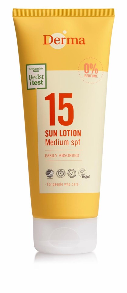 Derma - Sun Lotion SPF 15 200 ml - Solcreme