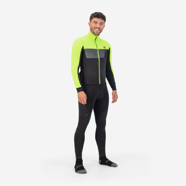 Rogelli Attq Vinterjakke, Black/Fluor