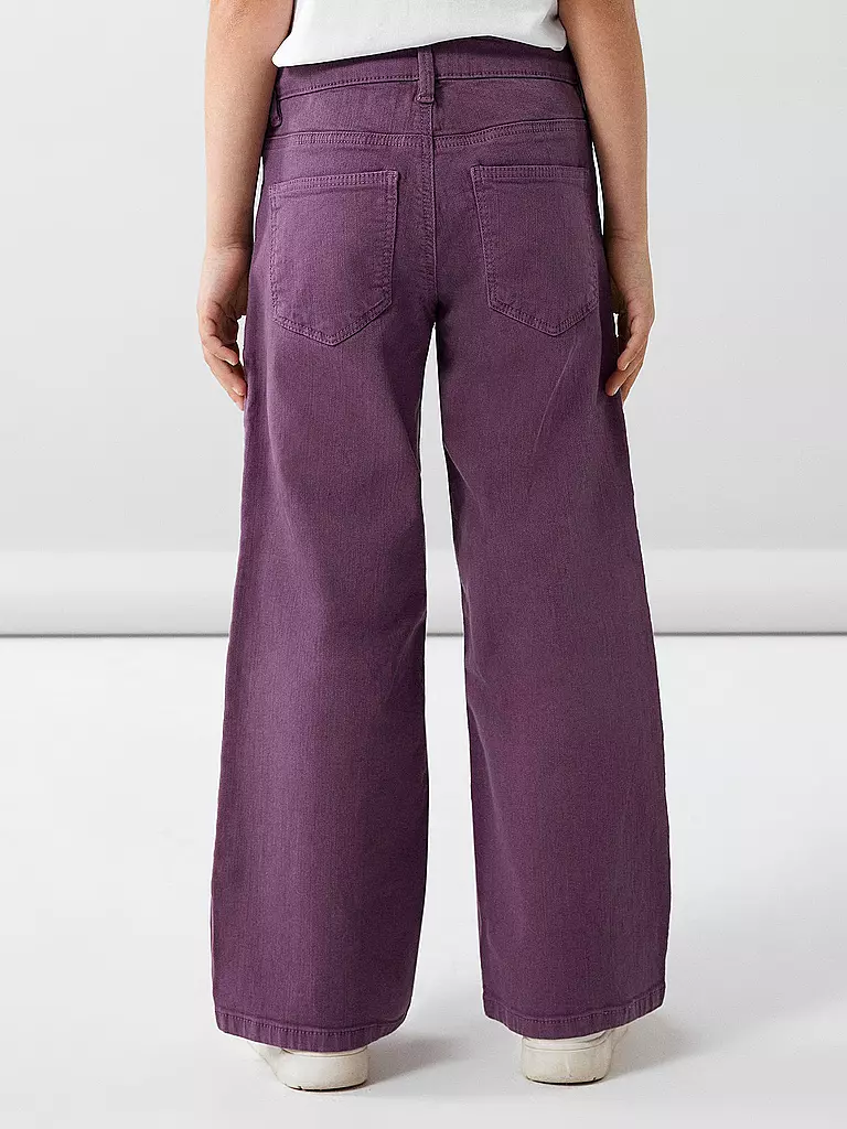 NAME IT Mädchen Hose Wide Fit NKFROSE  beere