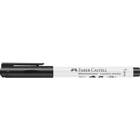 Faber-Castell Textilmarker, 1 mm Rundspitze, schwarz