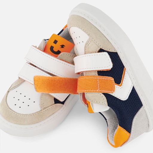 Muyters Velcro Sneakers blauw Leer