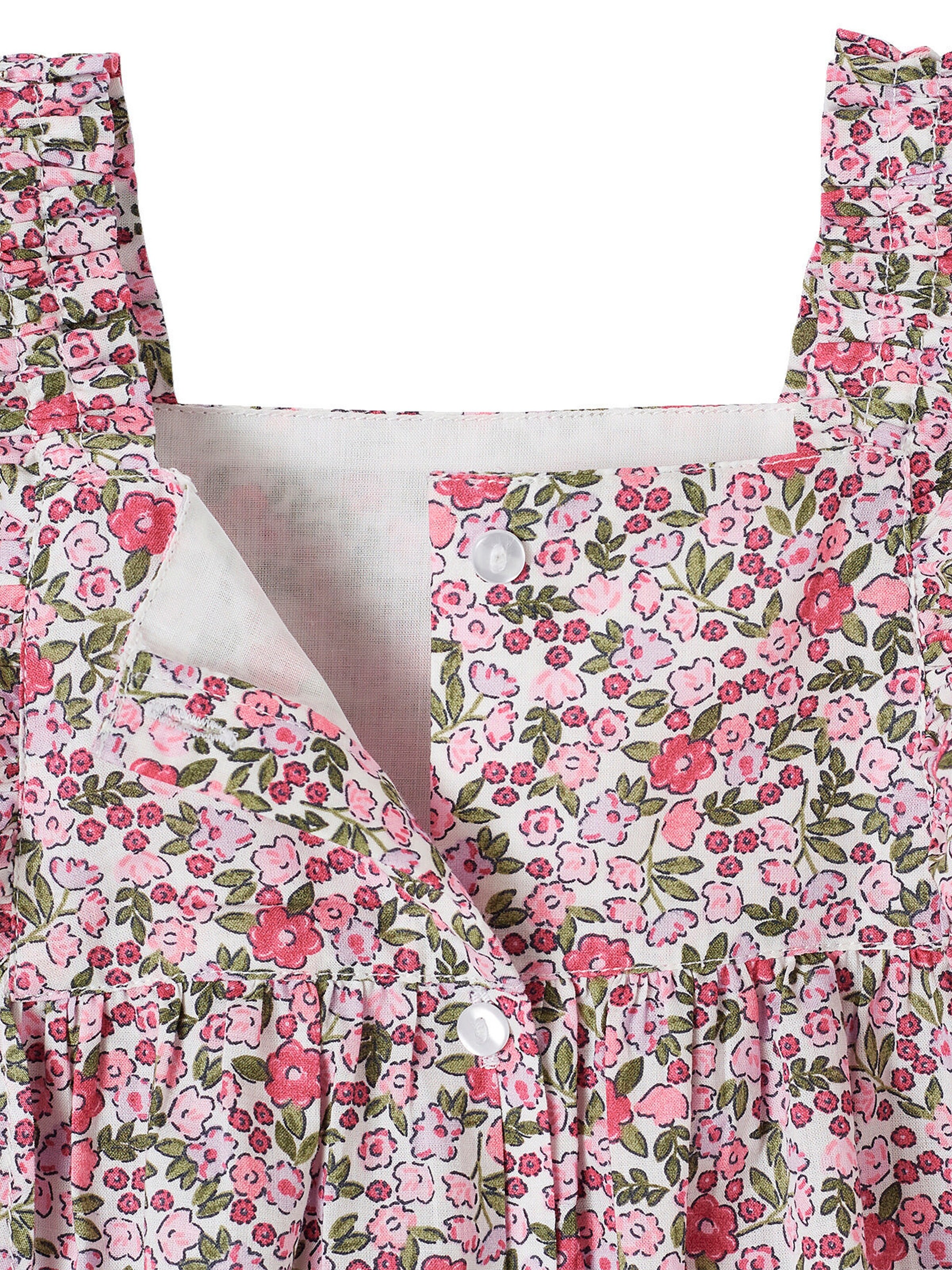 Vertbaudet Baby Volantkleid rosa bedruckt