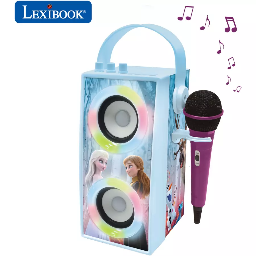 LEXIBOOK  Die Eiskönigin tragbarer Bluetooth®-Lautsprecher mit Mikrofon und tollen Lichteffekten