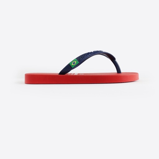 Chinelo de praia brasileiro, modelo clássico infantil, fabricado no Brasil.