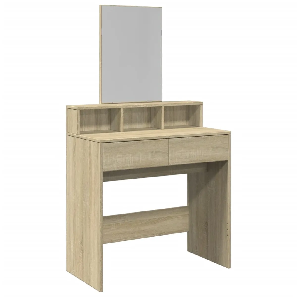 vidaXL Coiffeuse avec Miroir - Chêne Sonoma