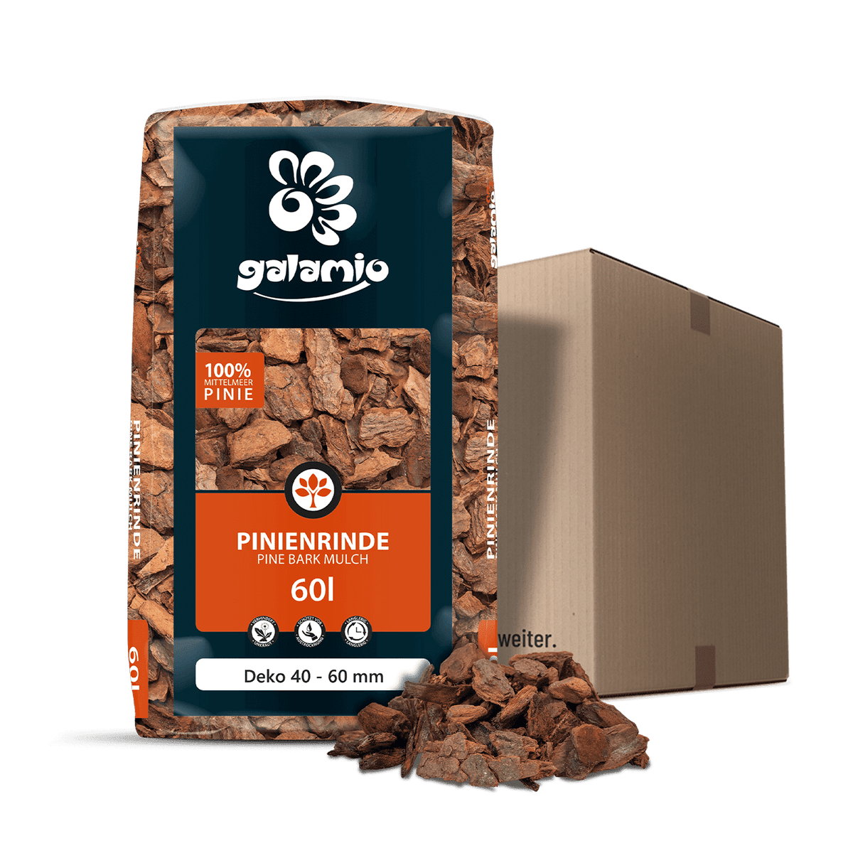 Galamio Dennenschors Mulch Decoratie 60l