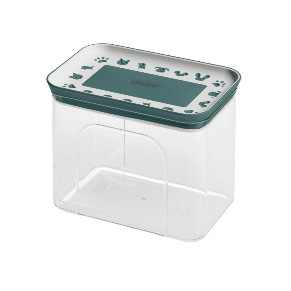 Boite à friandises hermétique verte 1.2 litres pour chien ou chat