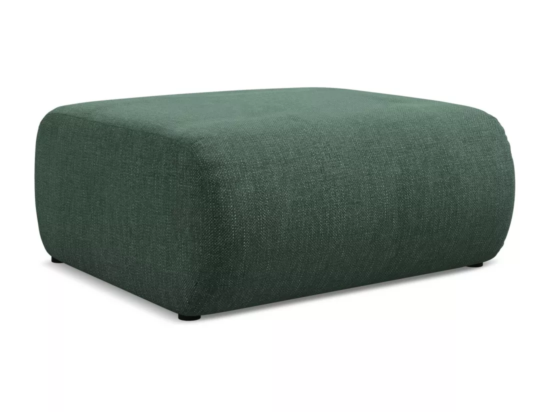 Pouf en tissu chenille - vert - EKAHI