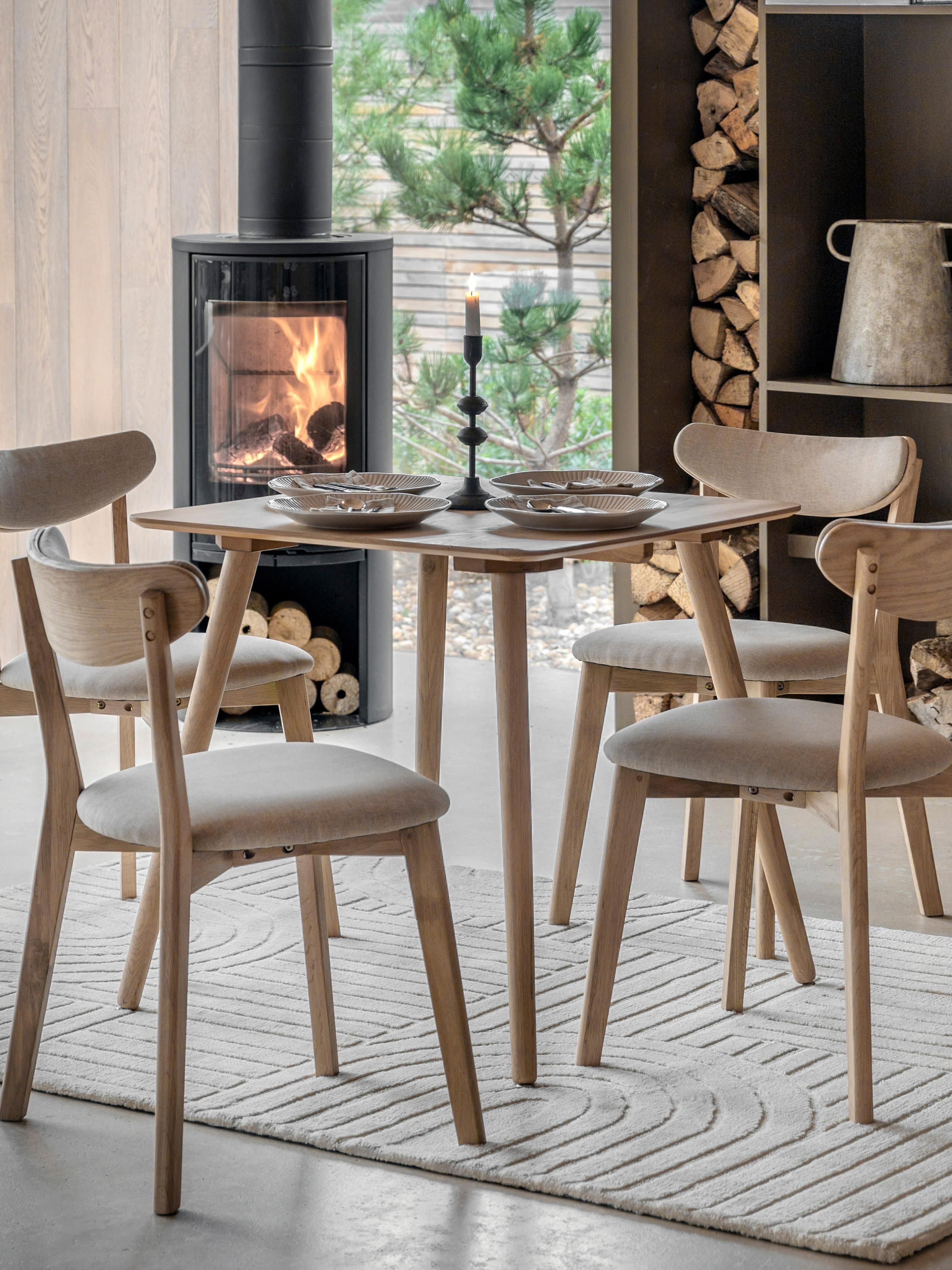 Houten eettafel Hatfield, 77 x 77 cm