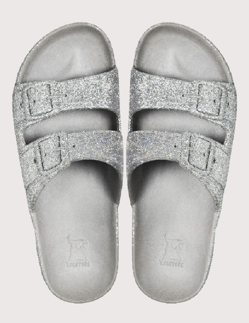 CACATOES SANDALES COMPENSÉES FEMME CAIPIRINHA GLITTER GRIS
