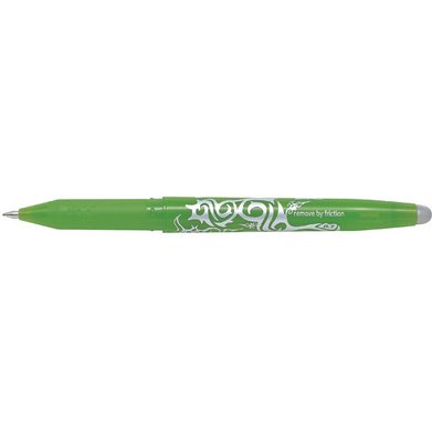 Roller pilot frixion ball écriture moyenne 0.5mm encre effaçable grip préhension rechargeable gomme sertie vert pomme