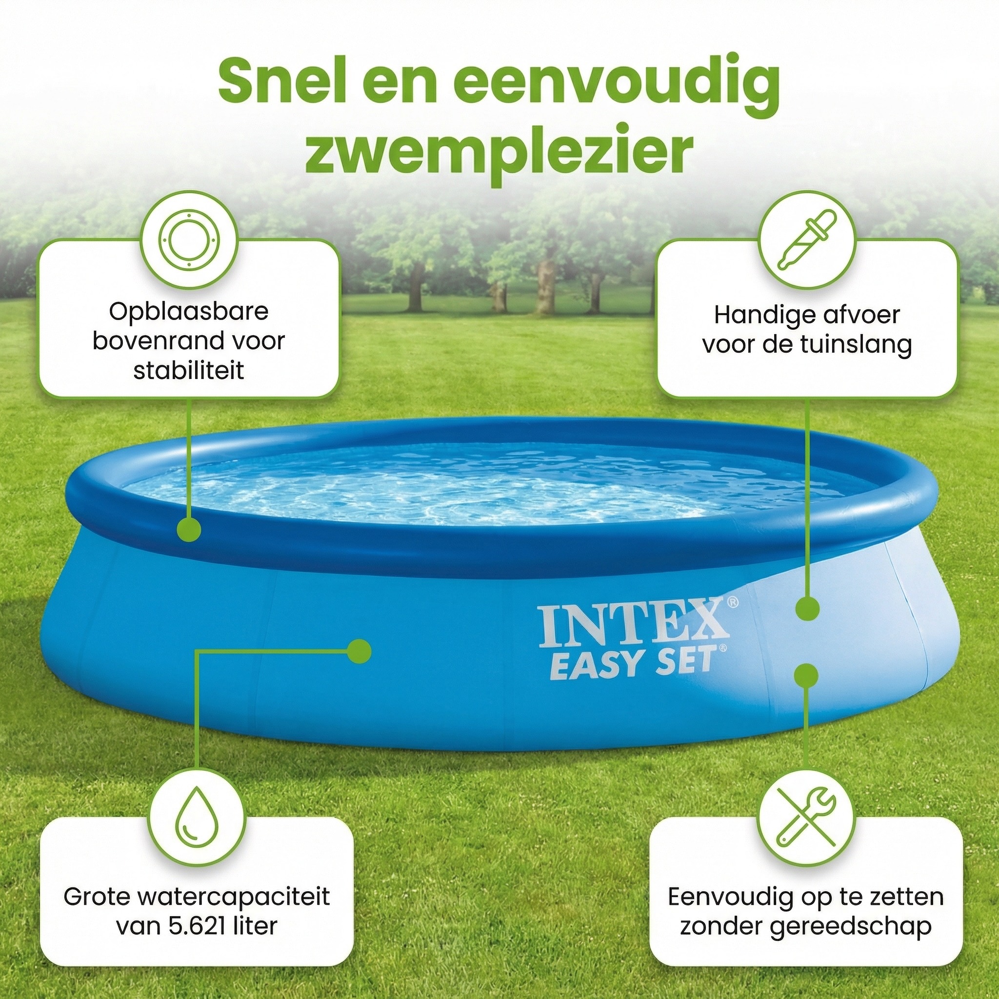 Intex easy set 366x76cm zwembad