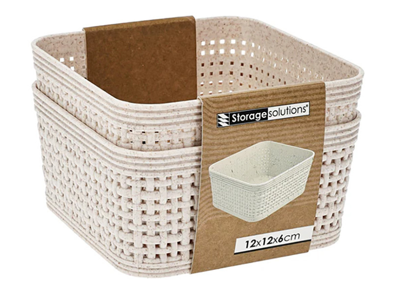 Storage Solutions 2-delige opbergmandenset - 0,90 liter