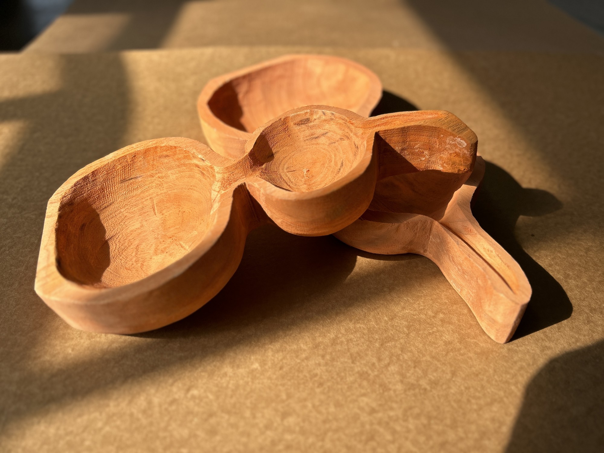 Ablage 'Kürbis' aus Holz, natur, B 39 cm, L 21 cm, H 6 cm von fischer's lagerhaus