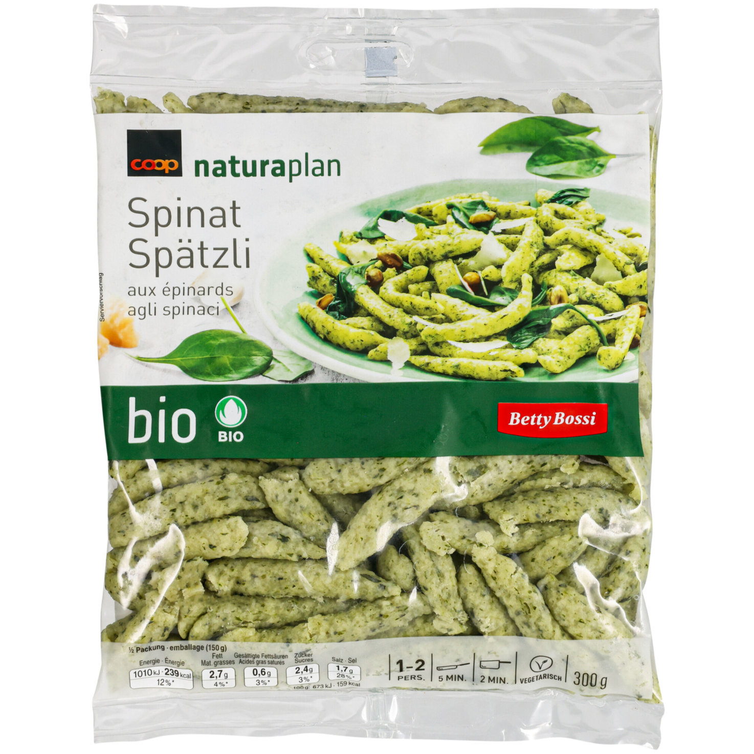 Naturaplan Bio Betty Bossi Spinatspätzli