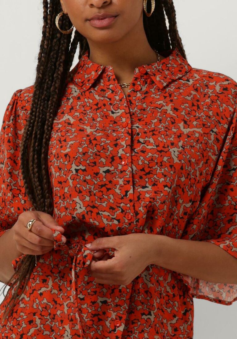 ANOTHER LABEL rode another label mini jurk nasma dress s/s