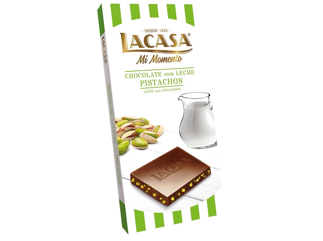 CHOCOLATE LEITE LACASA PISTACHIO 90G