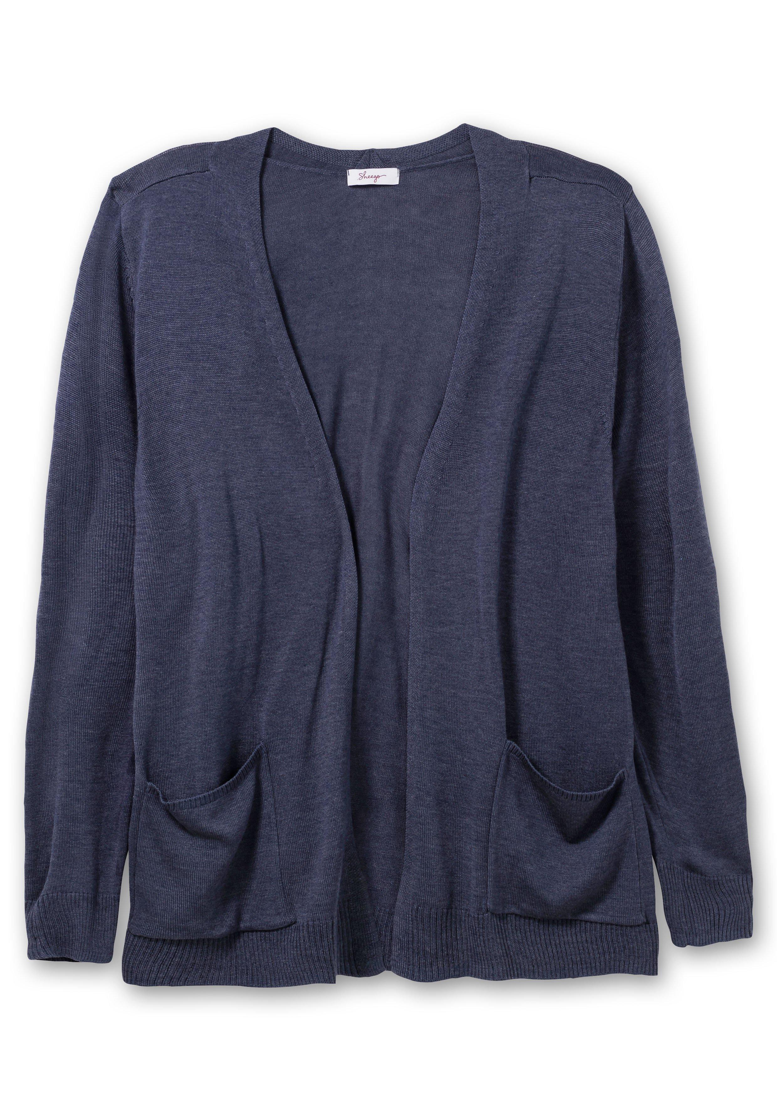Strickjacke mit aufgesetzten Taschen