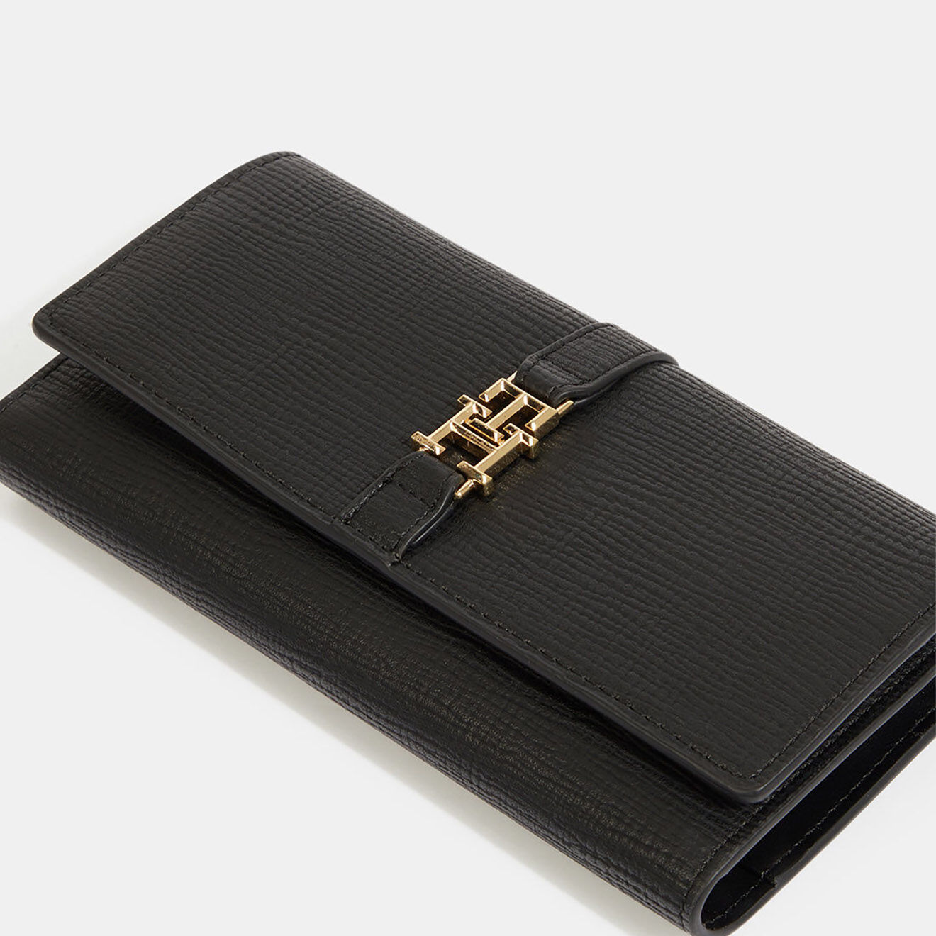 Tommy Hilfiger Portefeuille Plush large noir - 11x19 cm